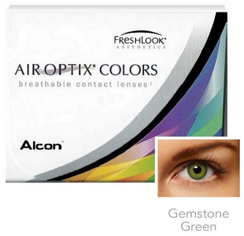 Air Optix Colors - Gemstone Green by Alcon(Easy comfort Style)